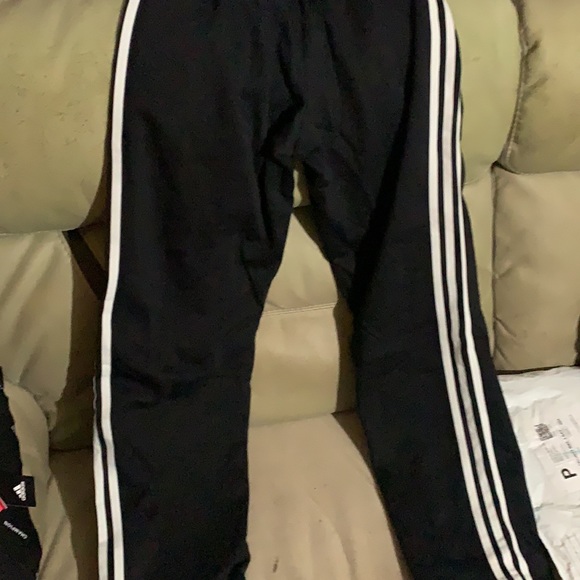 Adidas sweatpants NWT size small black white striped - Picture 6 of 8